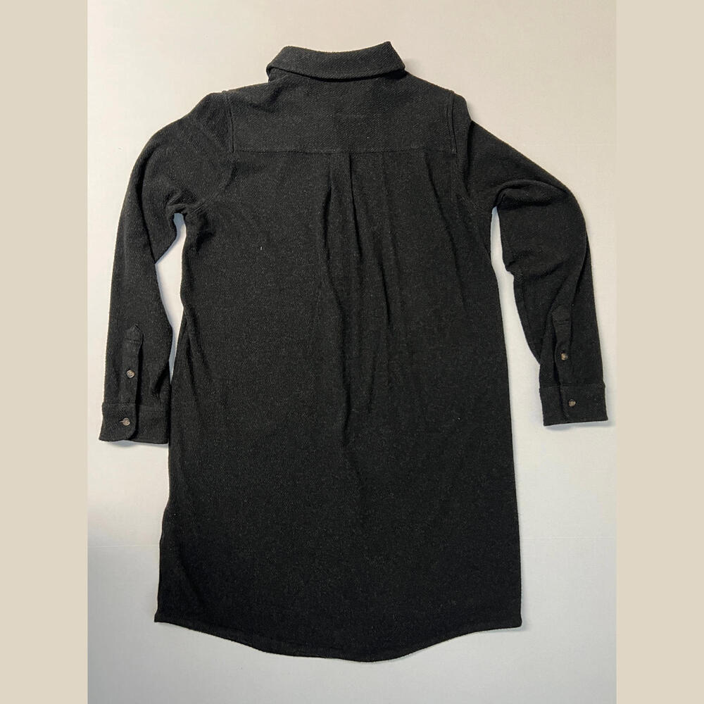 Faherty Women's Legend Long Sleeve Black Shirt Sweater Dress - Picture 5 of 8